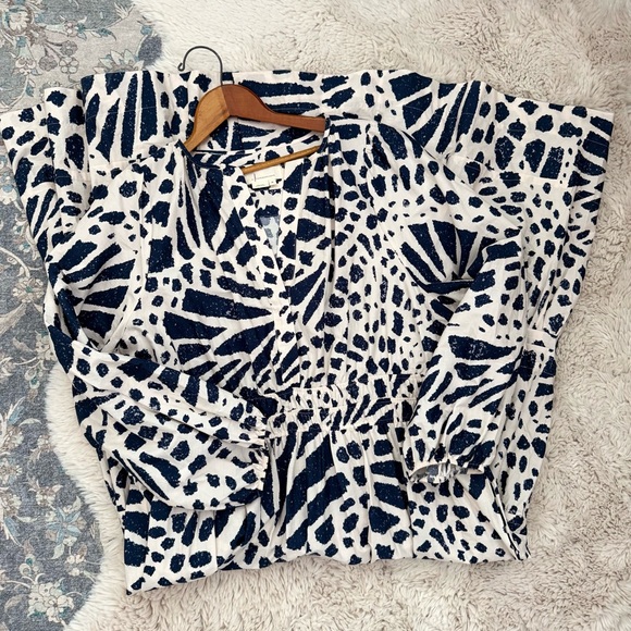 Anthropologie Somerset Long Sleeve Poplin Maxi Dress size 2X Cotton Boho Maxi - Picture 12 of 16